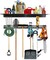 RaxGo Garage Tool Storage Rack with Wall Shelf, 12-Piece Garage Organizer Wall mount